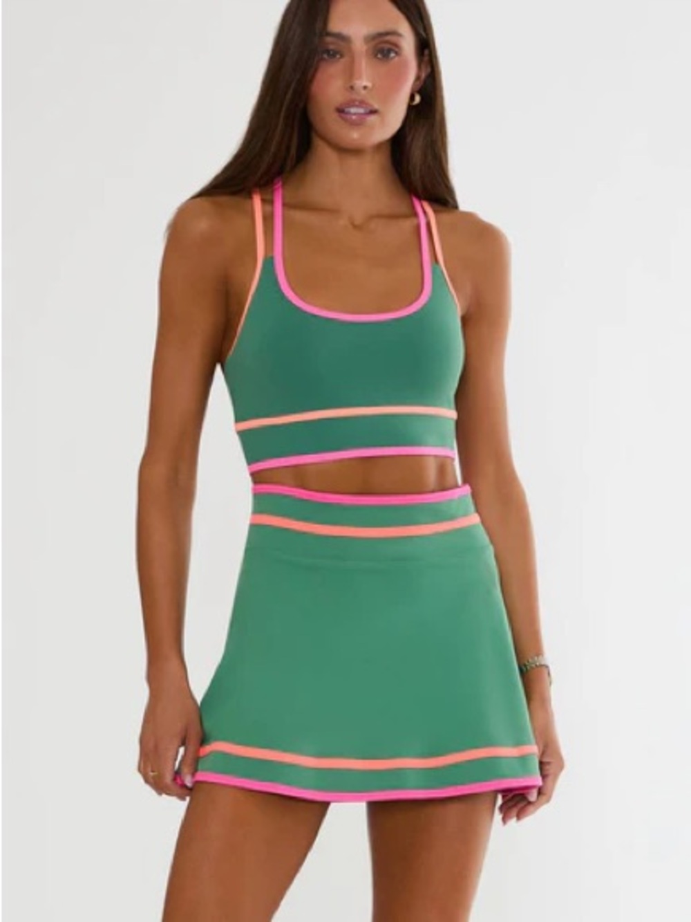 Beach Riot Anari Top Rally Green Colorblock - Picture 2 of 5